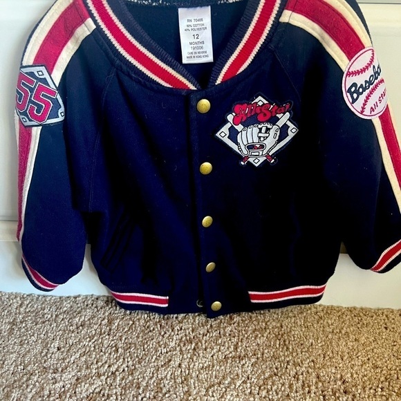 All star button down boys baseball letterman style jacket - Picture 2 of 2
